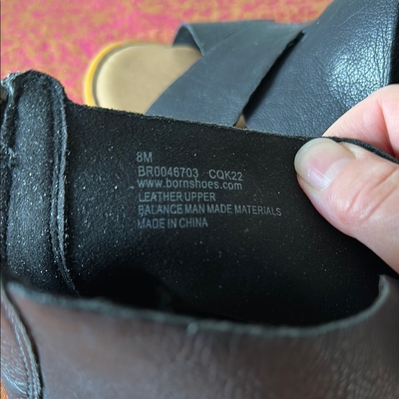 Born Black and Tan Sandals with Leather Finish - Picture 7 of 7